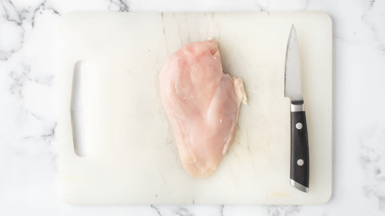 chicken breast knife cutting board