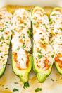 <p>Lightening up <a href="/cooking/recipe-ideas/recipes/a48657/zucchini-lattice-lasagna-recipe/" data-ylk="slk:lasagna;elm:context_link;itc:0;sec:content-canvas" class="link ">lasagna</a> with zucchini is one of our fave low-carb dinner hacks.</p><p>Get the recipe from <a href="/cooking/recipe-ideas/recipes/a48828/lasagna-stuffed-zucchini-recipe/" data-ylk="slk:Delish;elm:context_link;itc:0;sec:content-canvas" class="link ">Delish</a>.</p>