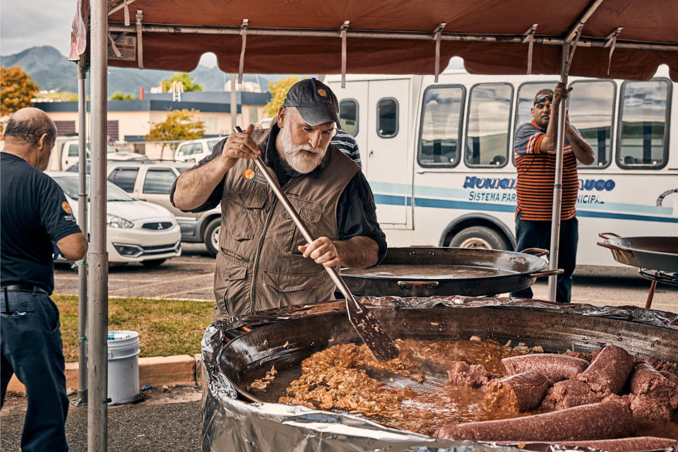 In January, Andrés stirs a pan in Puerto Rico after an earthquake | Christopher Gregory-Rivera for TIME