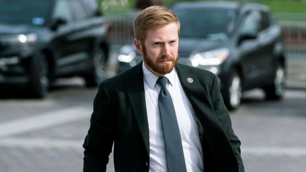 PHOTO: Rep. Peter Meijer arrives at the U.S. Capitol, Nov. 4, 2021. (CQ-Roll Call via Getty Images, FILE)