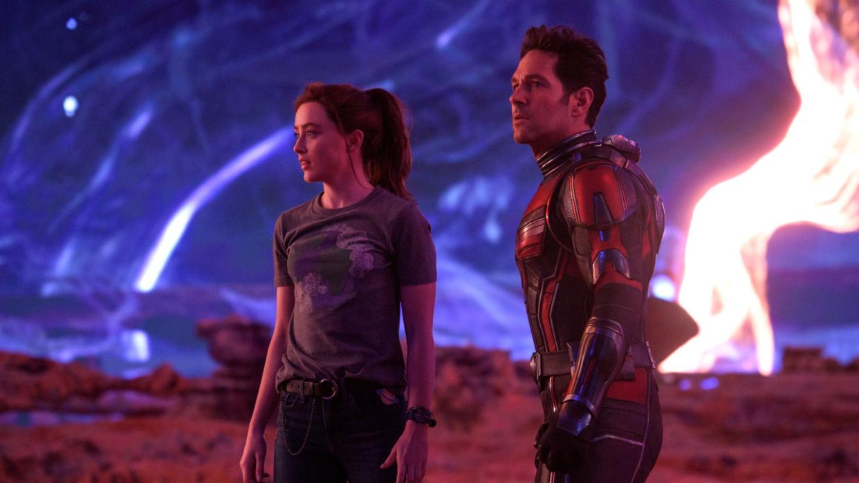  Paul Rudd and Evangeline Lilly in Ant-Man and the Wasp Quantumania. 