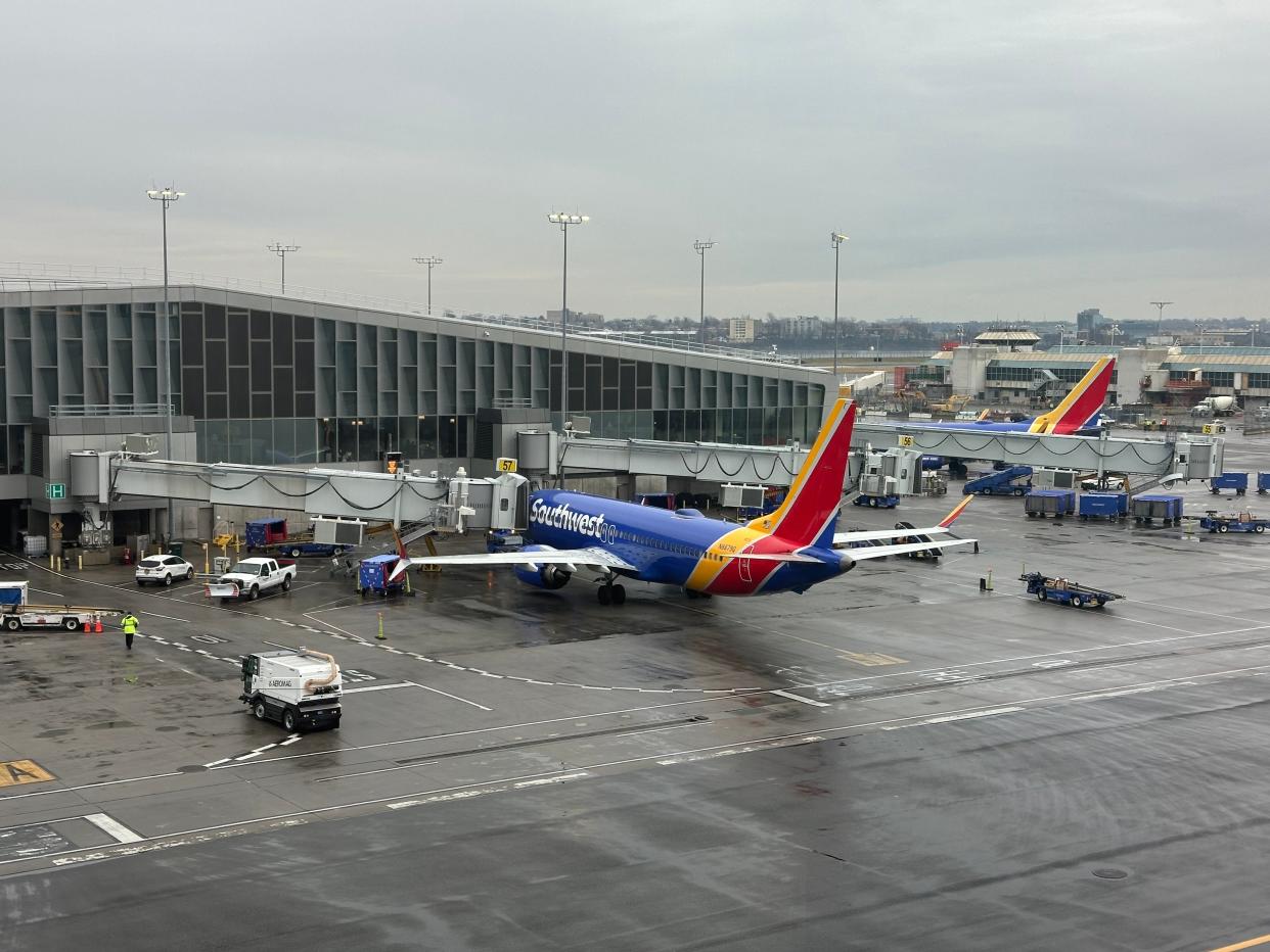 Southwest Airlines planes at LaGuardia Airport in New York.