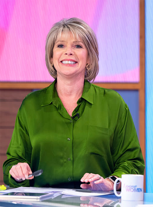 ruth-langsford-loose-women-green-shirt