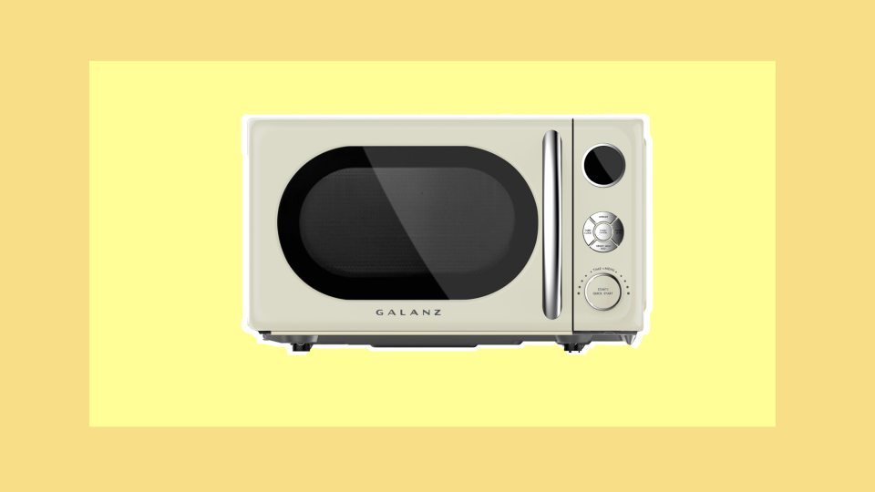 Use the Galanz Retro Countertop Microwave Oven because the ones in your dorm's communal space just won't cut it.