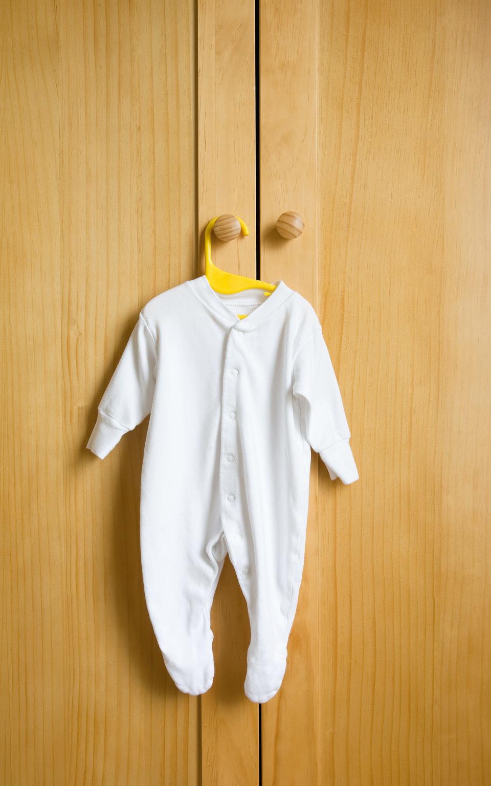 Babygro on wardrobe