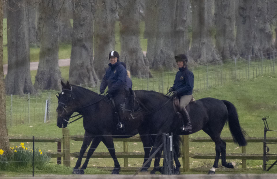 <p>Photo by: zz/KGC-09/330/STAR MAX/IPx 2021 3/17/21 Prince Andrew The Duke of York is seen on March 17, 2021 horseback riding for the first time since national lockdown restrictions were eased during the worldwide coronavirus pandemic. Andrew then visited his father, Prince Philip The Duke of Edinburgh, who is convalescing at Windsor Castle following his release from the hospital on March 16th after undergoing heart surgery. (Windsor, England, UK)</p>
