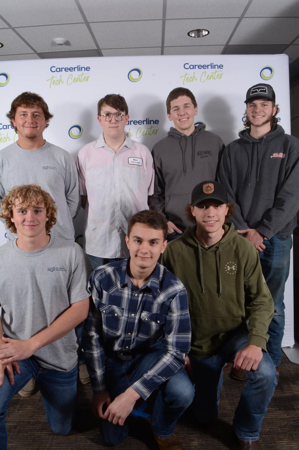 A group of students from the Careerline Tech Center who earned apprenticeships to continue their education.