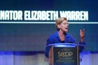 Democratic presidential candidate Elizabeth Warren speaks at the SC Democratic Convention in Columbia