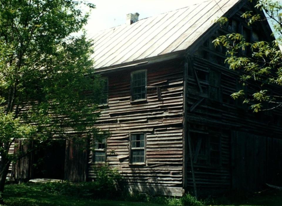 The Lutze Housebarn, built in 1849, is being restored by Centreville Settlement, Inc.