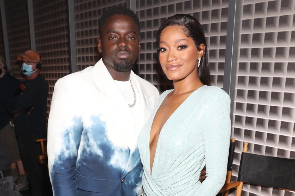 LOS ANGELES, CALIFORNIA - JUNE 26: (L-R) Daniel Kaluuya and Keke Palmer attend the 2022 BET Awards at Microsoft Theater on June 26, 2022 in Los Angeles, California. (Photo by Bennett Raglin/Getty Images for BET)
