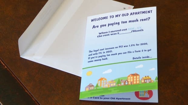 The cards are printed with spaces for previous tenants to fill out when they moved out and how much rent cost at that time.