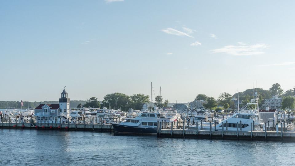 Saybrook Point marina in the summer, Connecticut