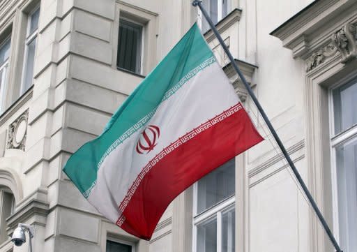 The Iranian flag flies at the Iranian permanent mission to the UN and the International Atomic Energy Agency (IAEA) in Vienna. The IAEA pressed Iran for greater cooperation in their first meeting since a "failed" visit in February