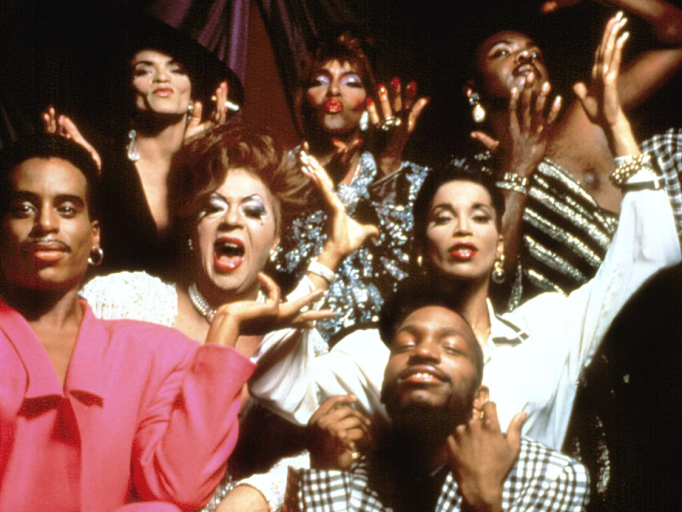 An image from Jennie Livingston’s 1990 documentary Paris Is Burning, which chronicles the gay ballroom culture where many trans women of colour found safety and community (Alamy)