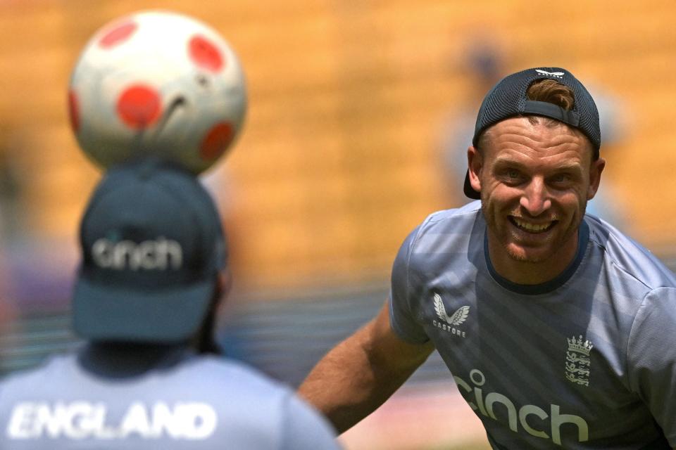 England warm up ahead of a must-win clash against Sri Lanka (AFP via Getty Images)