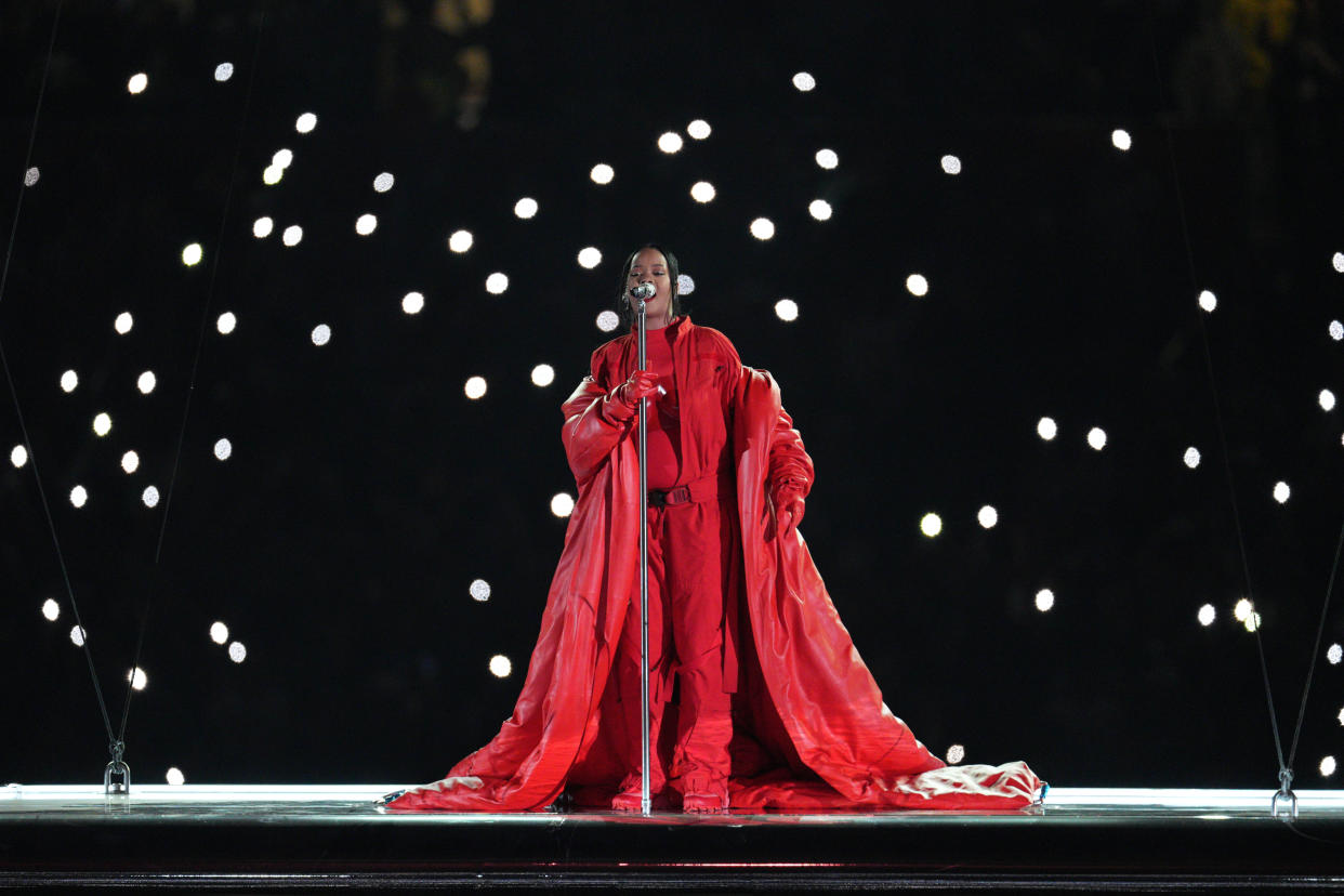 Rihanna's Super Bowl LVII halftime show was the second-most-watched performance in history. (Photo by Andy Lewis/Icon Sportswire via Getty Images)