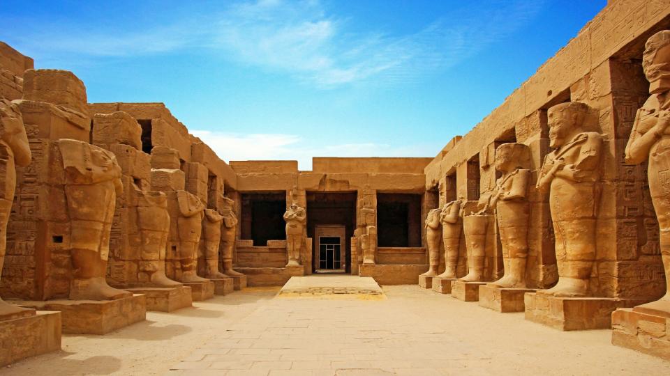 Ancient ruins of Karnak temple in Luxor. Egypt