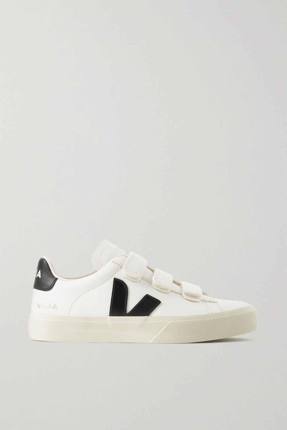 6) Recife Rubber-Trimmed Leather Sneakers