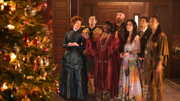 <em>The ghosts of "Ghosts" celebrate the holidays during a special one-hour Christmas episode.</em><p>Bertrand Calmeau/CBS</p>