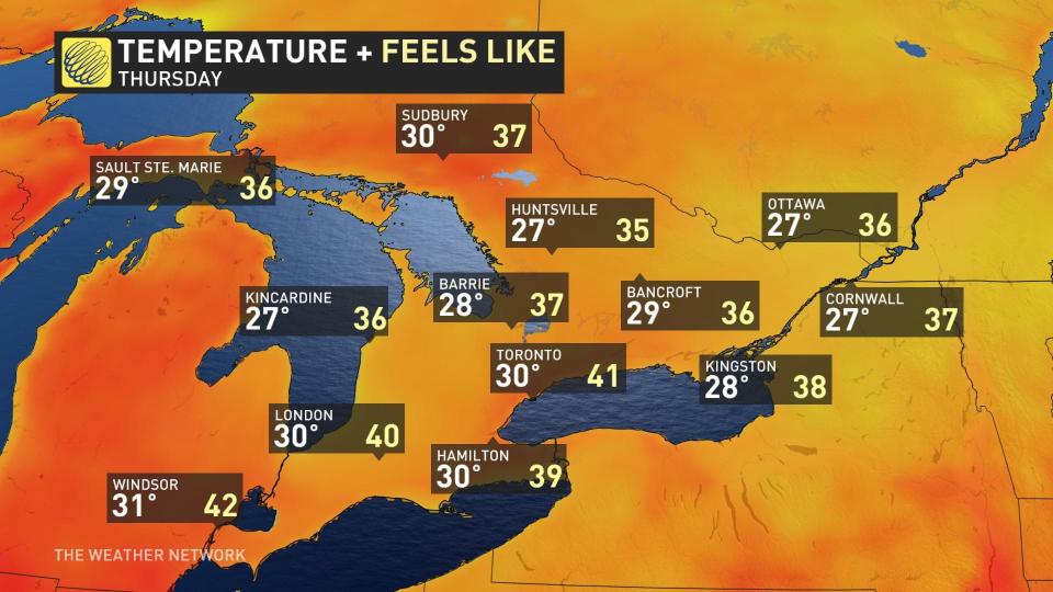 Baron - Ontario thursday temps - July 26