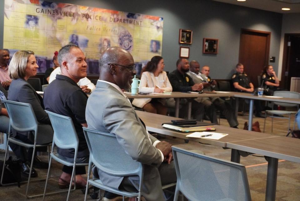 The Black on Black Crime Task Force's monthly meeting held on Wednesday at the Gainesville Police Department featured presentations addressing ways to combat gun violence in the community.
(Credit: Photo provided by Voleer Thomas)