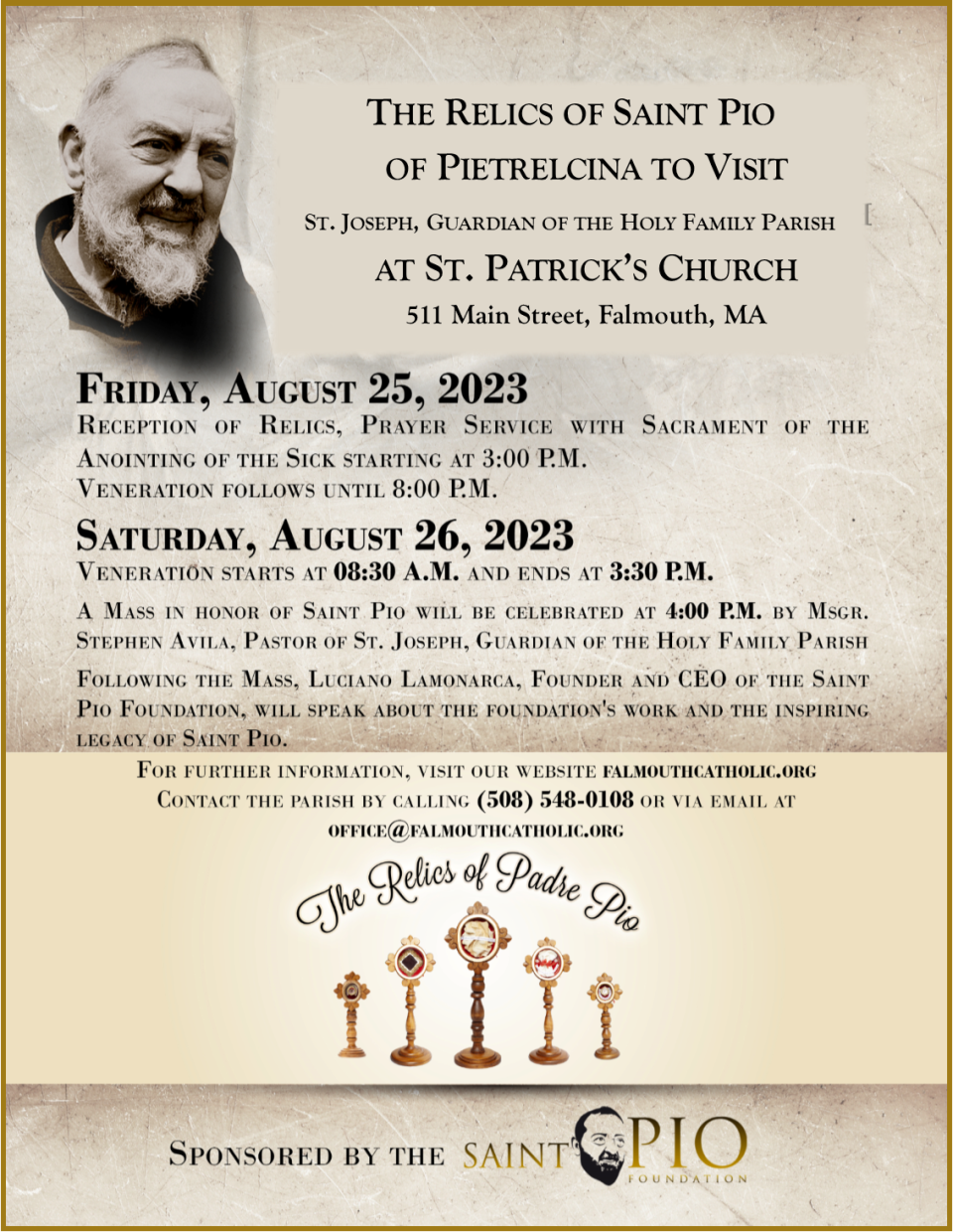 The Relics of Saint Pio.