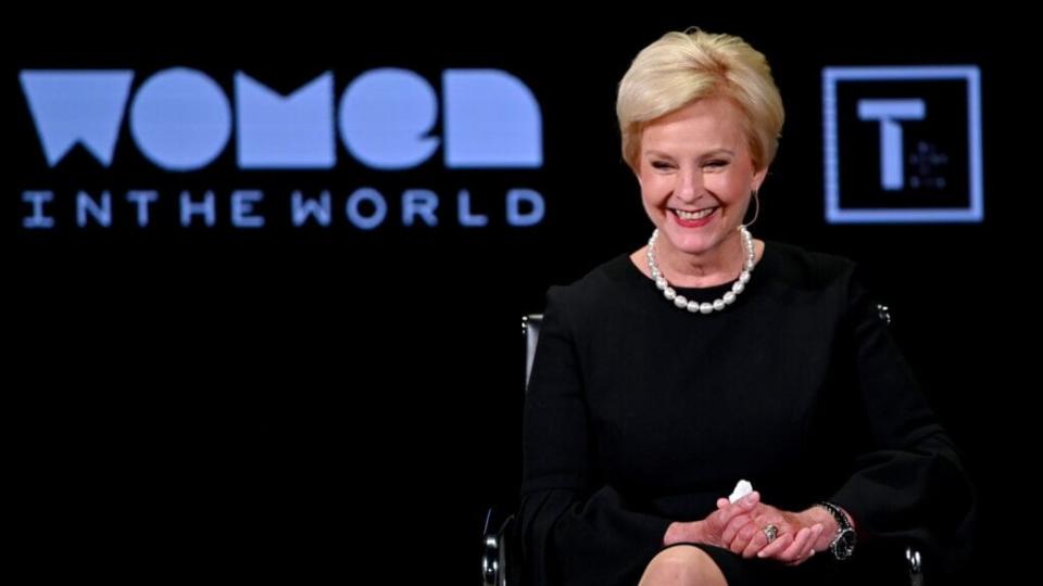 Cindy McCain, who has endorsed Joe Biden for president, speaks during last April’s 10th Anniversary Women In The World Summit at Lincoln Center in New York City. (Photo by Mike Coppola/Getty Images)