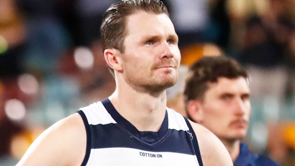 Patrick Dangerfield, pictured here after the 2020 AFL grand final.