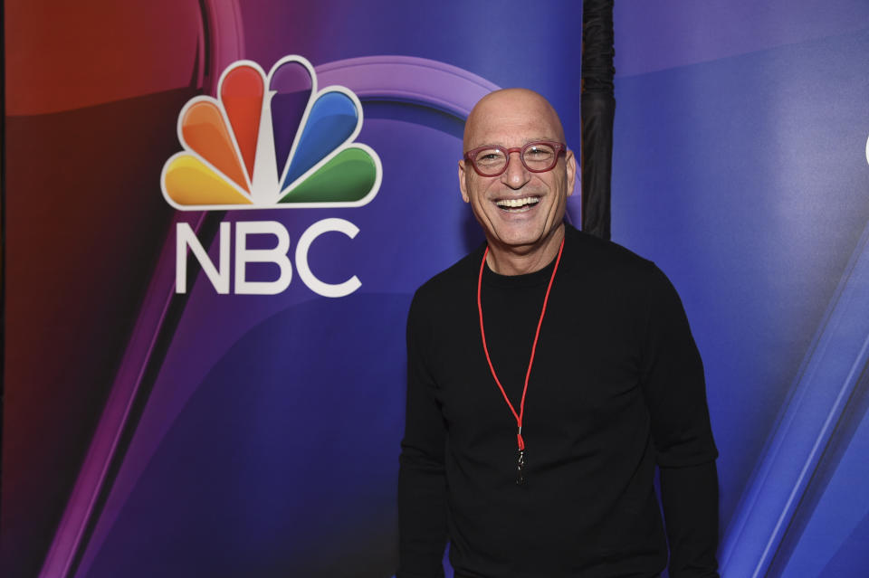 FILE - In this Monday, May 13, 2019 file photo, Howie Mandel, from the cast of "America's Got Talent," attends the NBC 2019/2020 Upfront at The Four Seasons New York. With the top two most-watched television shows last week, NBC's "America's Got Talent" continues its dominance when the heat is on. It's the summer's most-watched television series for six summers in a row. (Photo by Evan Agostini/Invision/AP, File)