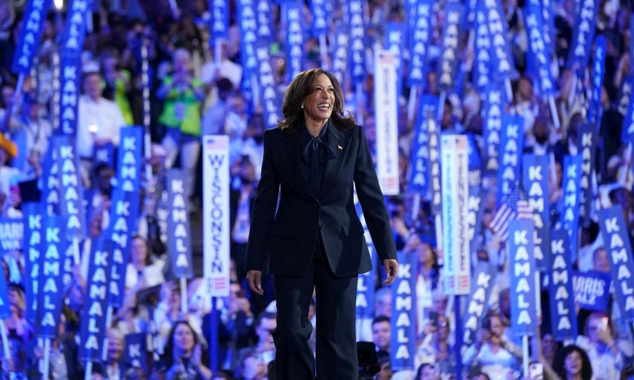 <span>Democratic presidential nominee Kamala Harris.</span><span>Photograph: Kevin Lamarque/Reuters</span>