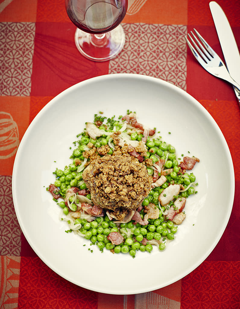 <p>Le fameux ris de veau croustillant et petits pois à la française du Gibolin.</p><br>