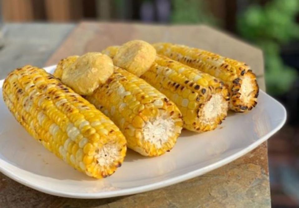 <p>Our Good Life</p><p>This grilled corn is like a flavor explosion with the sweet of the corn, the tart of the lime and the spice of the hot honey.</p><p><strong>Get the recipe: <a href="https://www.terristeffes.com/2019/05/grilled-corn-with-hot-honey-lime-sauce.html" rel="nofollow noopener" target="_blank" data-ylk="slk:Grilled Corn With Hot Honey Lime Sauce;elm:context_link;itc:0;sec:content-canvas" class="link ">Grilled Corn With Hot Honey Lime Sauce</a></strong></p>