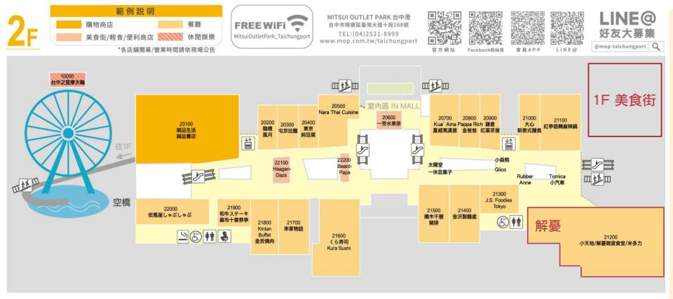 台中三井OUTLET「解憂雜貨食堂」