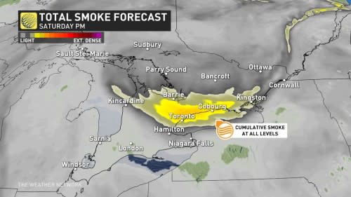 smoke forecast southern ontario July 12 2024