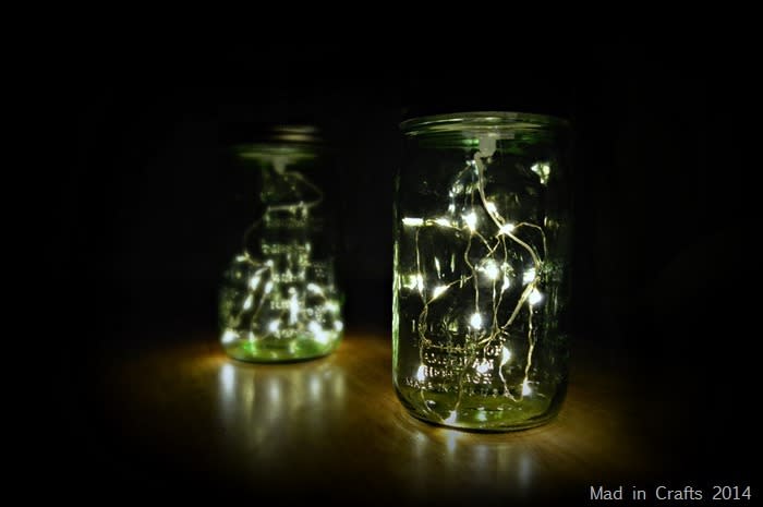 Catch “fireflies” in Mason jars