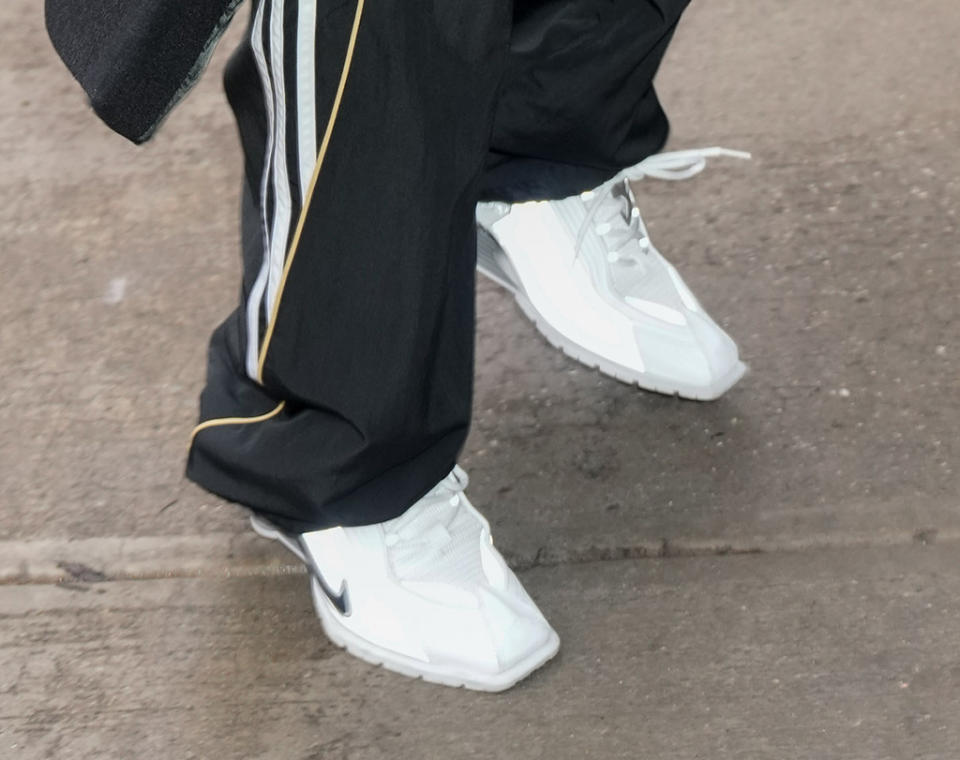 Rosalia, Nike, New York, Martine Rose, collaboration, sweats, scarf, sneakers, silver, ugly shoe trend