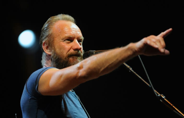 Sting performs during the Guitar Festival at Los Califas bullring in Cordoba, Spain in July 2015