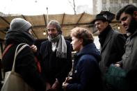 French mathematician Cedric Villani, member of Parliament and candidate for Paris mayoral election, campaigns in Paris