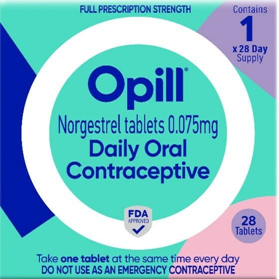 <em>Opill is a once-daily single hormone birth control pill. CREDIT: Perrigo via PR Newswire.</em>