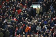 Football Soccer - Liverpool v Sunderland - Barclays Premier League - Anfield - 6/2/16 Liverpool fans leave the stadium in protest Reuters / Phil Noble/ Livepic