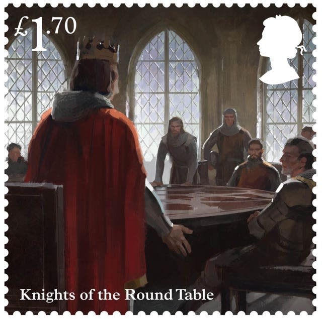 One of the designs depicts the Knights of the Round Table (Royal Mail/PA)