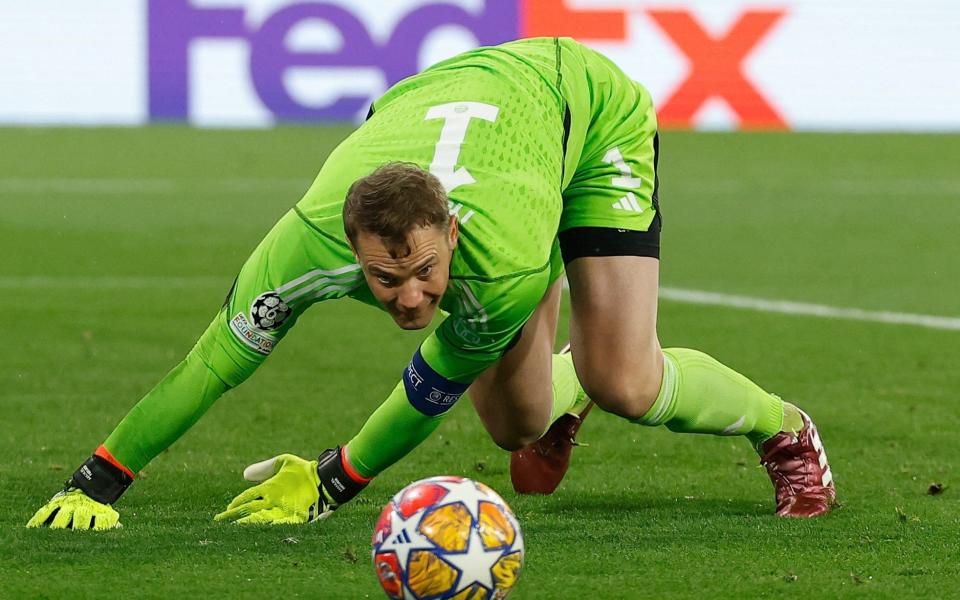 Manuel Neuer saves Martin Odegaard's shot