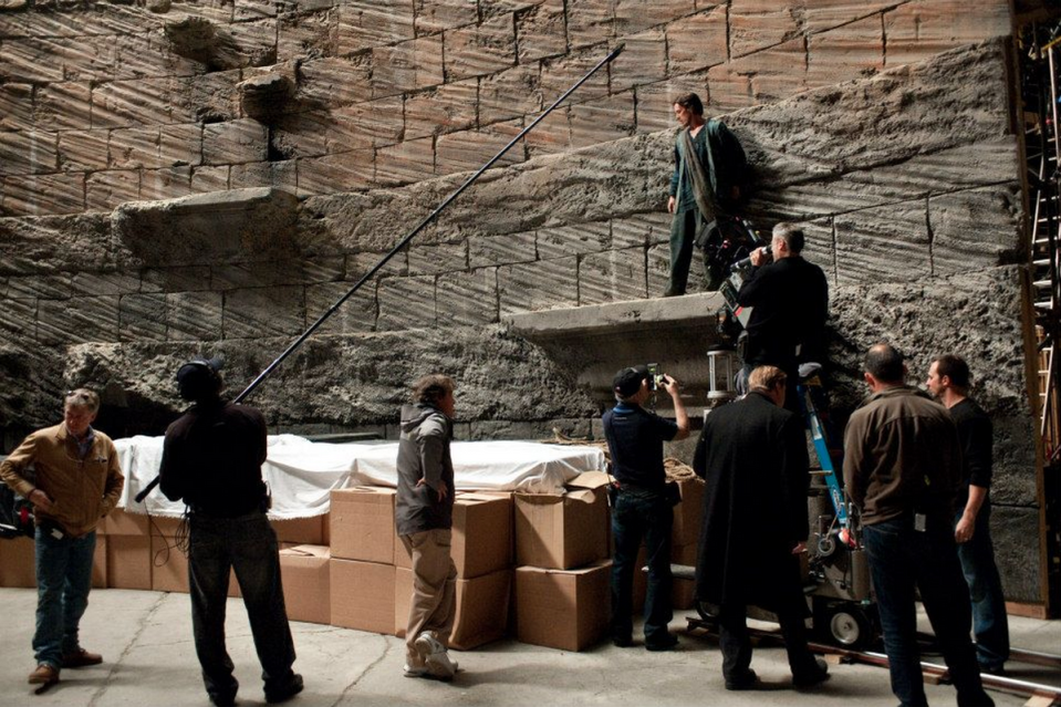 On the set of 'The Dark Knight Rises', 2011