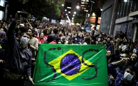 Demonstration in Sao Paulo to demand for more protection for the Amazon rainforest