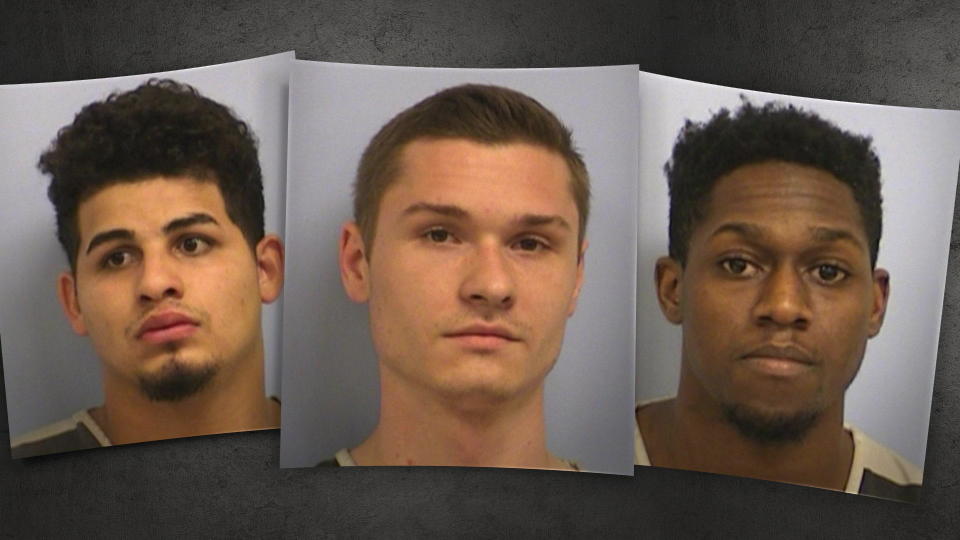 From left, Johnny Leon, Nicolas Shaughnessy and Aerion Smith were charged with capital murder. / Credit: Travis County DA's Office