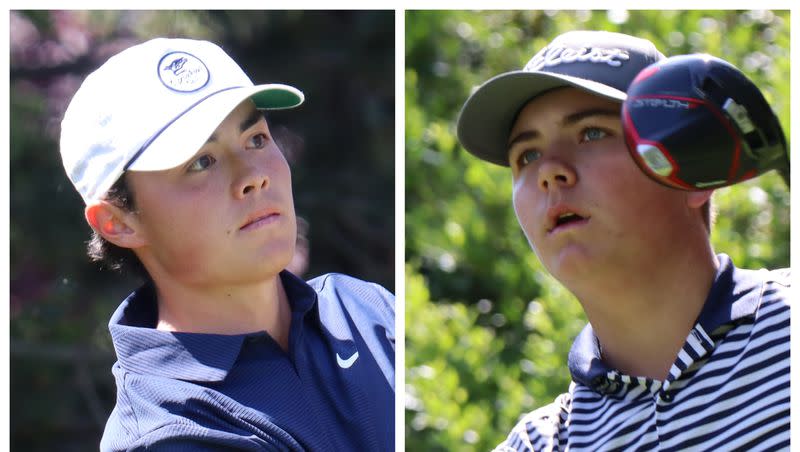 Simon Kwon, left, and David Liechty, right, advanced to the final of the 125th Utah State Amateur on Friday, June 30, 2023, at The Country Club in Salt Lake City, Utah.