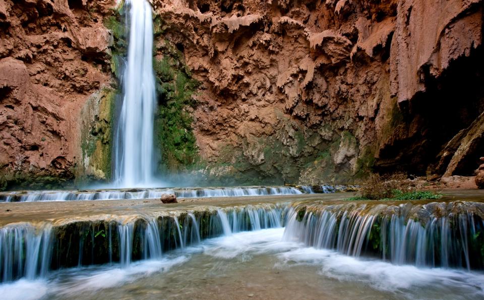 Tribal members worry that Havasupai Falls could be contaminated with radiation if uranium mines near the Grand Canyon leach tailings into the groundwater.