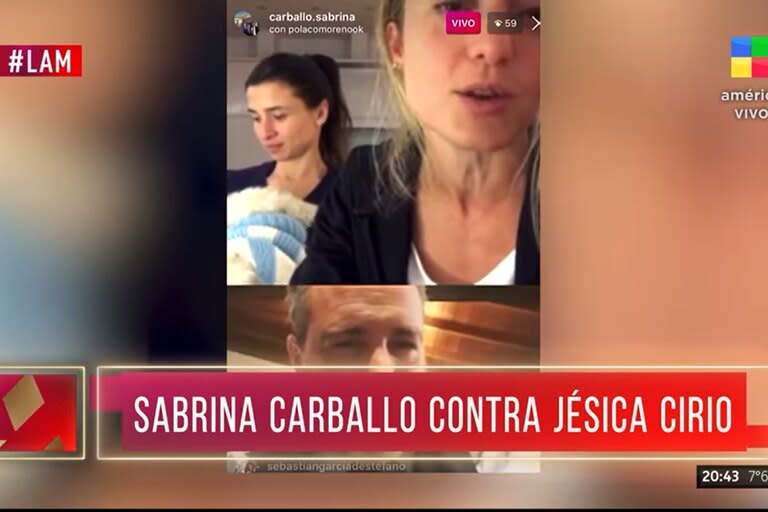 En el video se la puede oir a Sabrina Carballo hablando sobre Jesica Cirio, pero sin nombrarla explícitamente