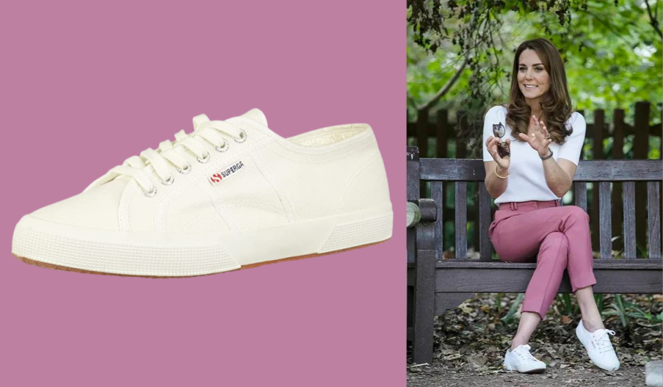 white sneakers and Kate Middleton