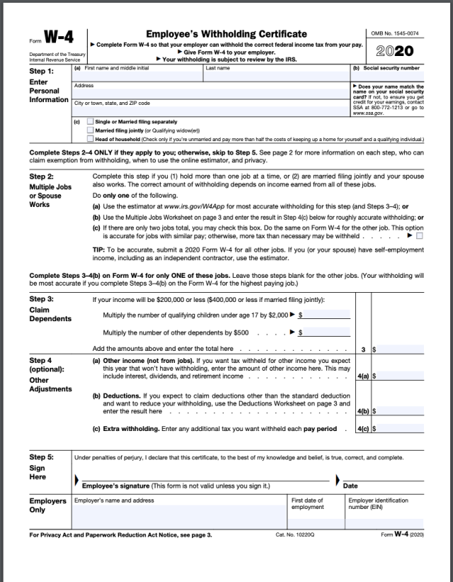 New W4 Adjusting your tax withholdings just changed